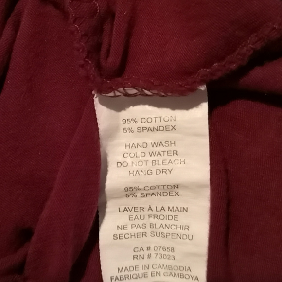 U2B Long Sleeves Cotton Shirt burgundy L/G - Picture 2 of 3